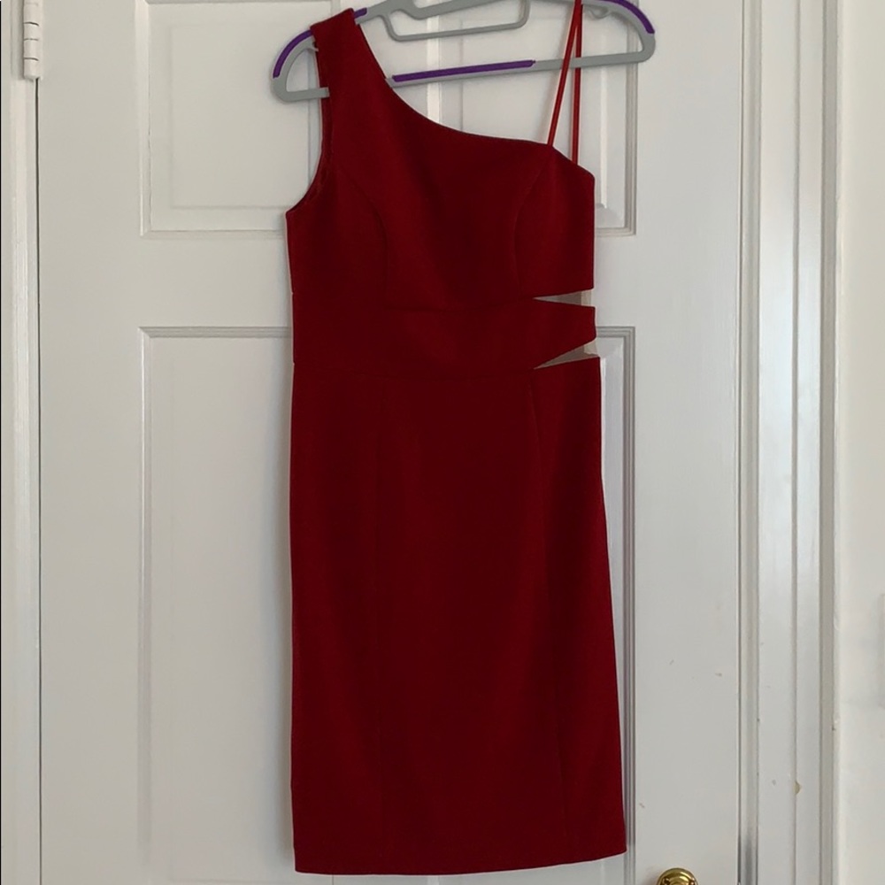 BNWOT One shoulder Red cocktail dress
